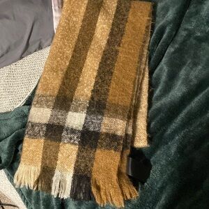 Brown beige  plaid scarf never worn